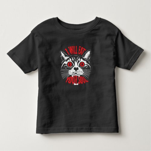 I Will Eat Your Soul Satanic Cat Spooky Halloween Toddler T-shirt