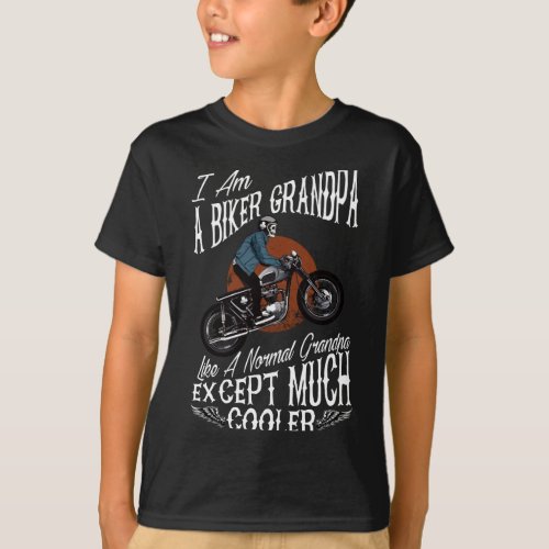 Mens I Am A Biker Grandpa for Grandpas Motorbikes T-Shirt